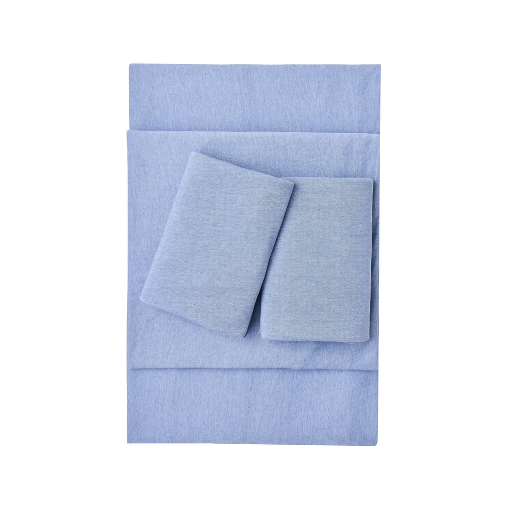Kathy Ireland 4 Piece Heathered Jersey Knit Cotton Sheet Set