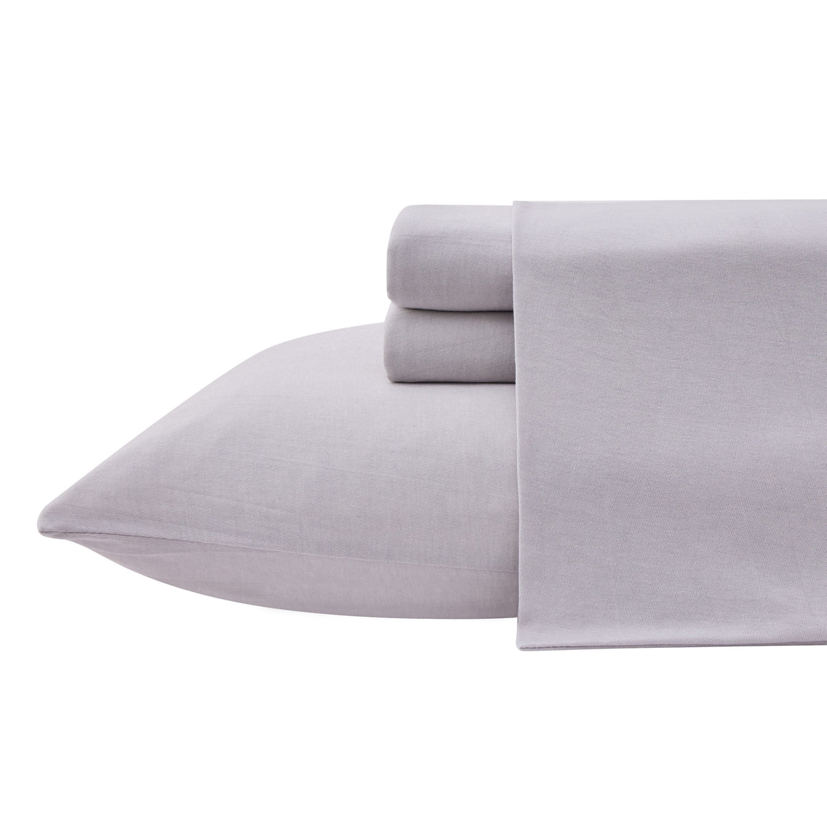 Kathy Ireland 4 Piece Heathered Jersey Knit Cotton Sheet Set
