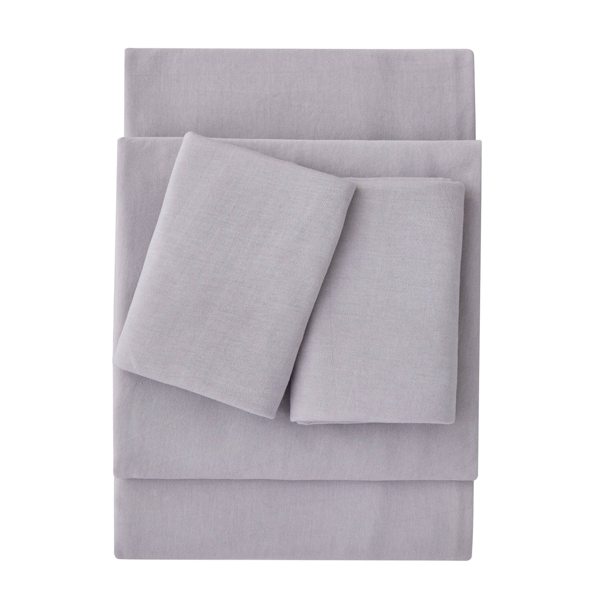 Kathy Ireland 4 Piece Heathered Jersey Knit Cotton Sheet Set