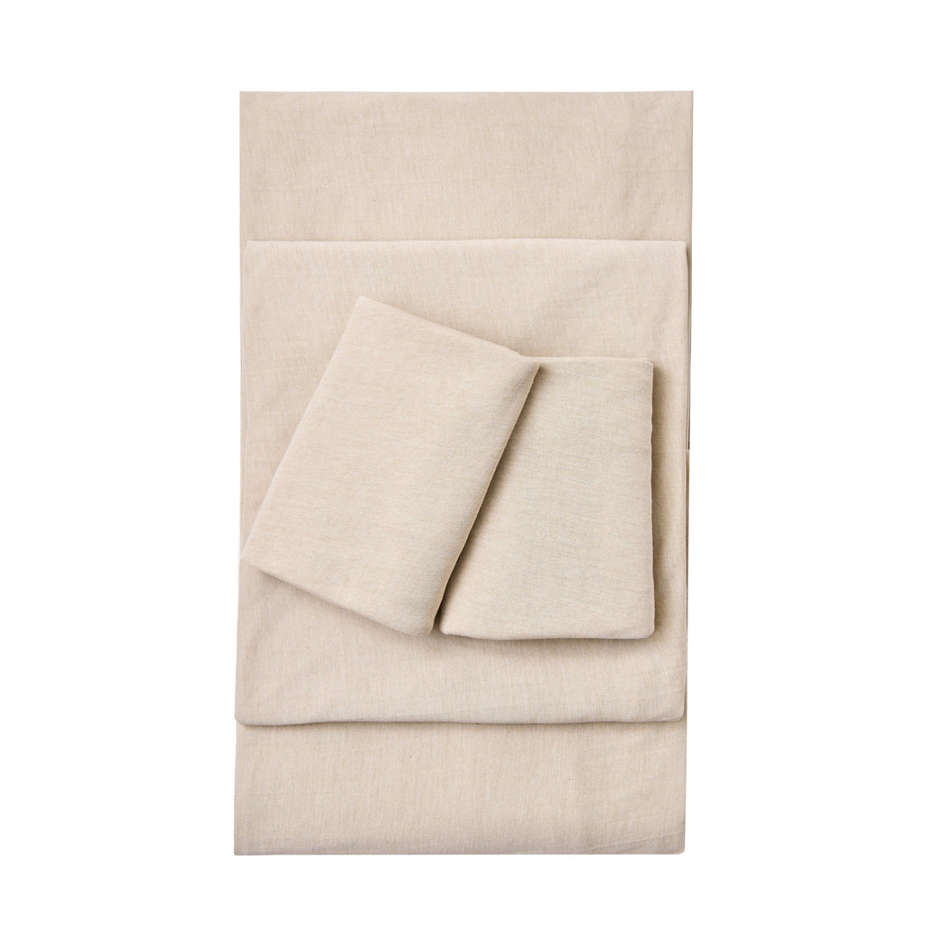 Kathy Ireland 4 Piece Heathered Jersey Knit Cotton Sheet Set