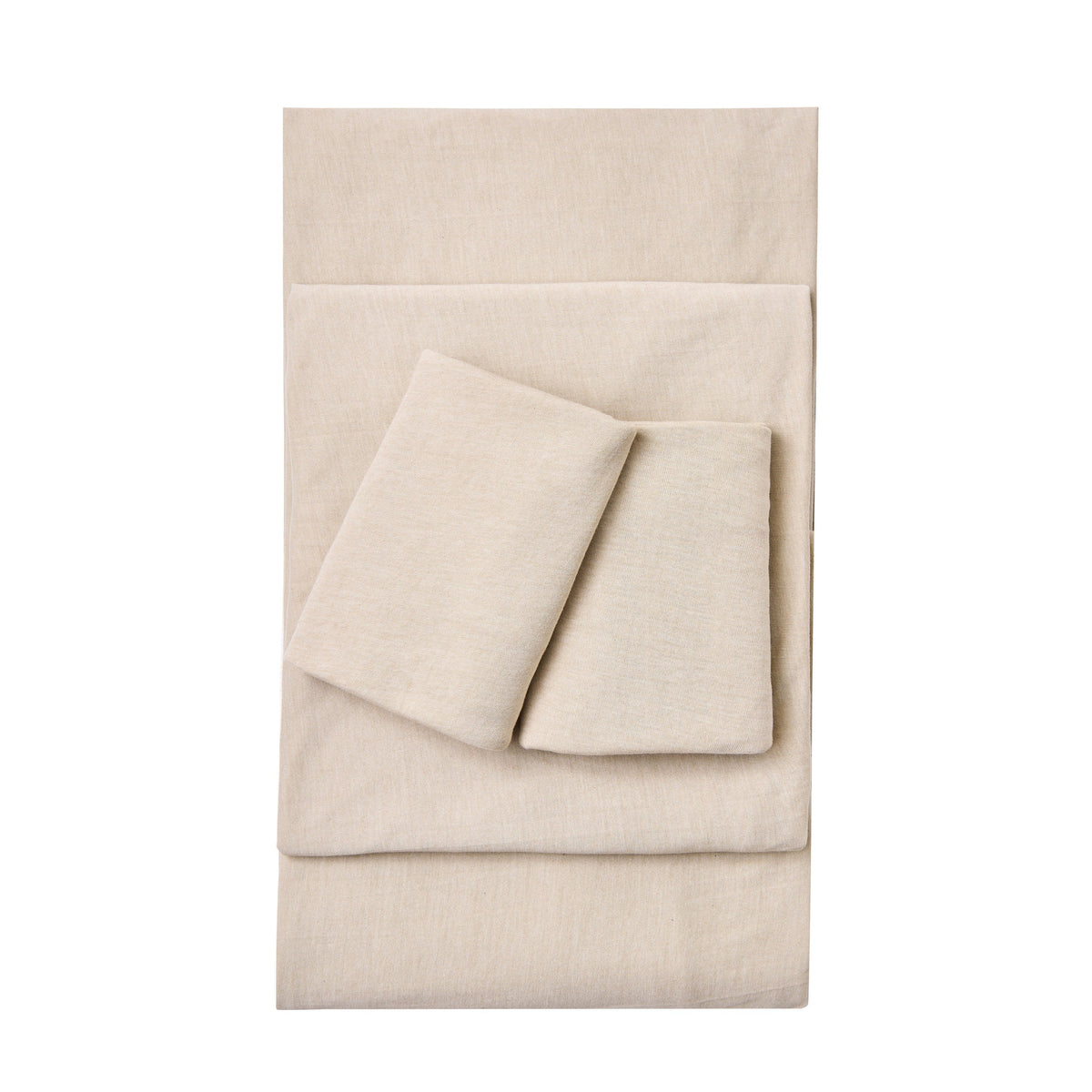 Kathy Ireland 4 Piece Heathered Jersey Knit Cotton Sheet Set