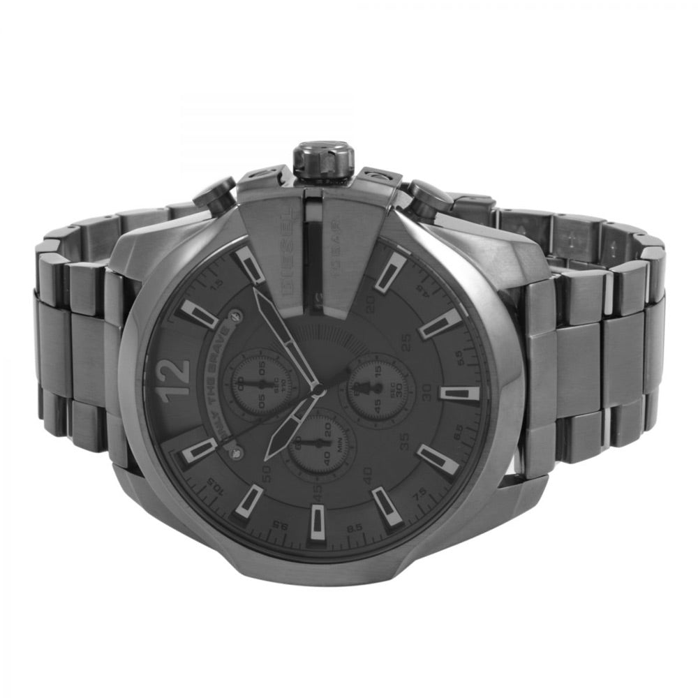 Diesel DZ4282 Mega Chief Chronograph Herrenuhr – Graues Zifferblatt & graues Edelstahlarmband