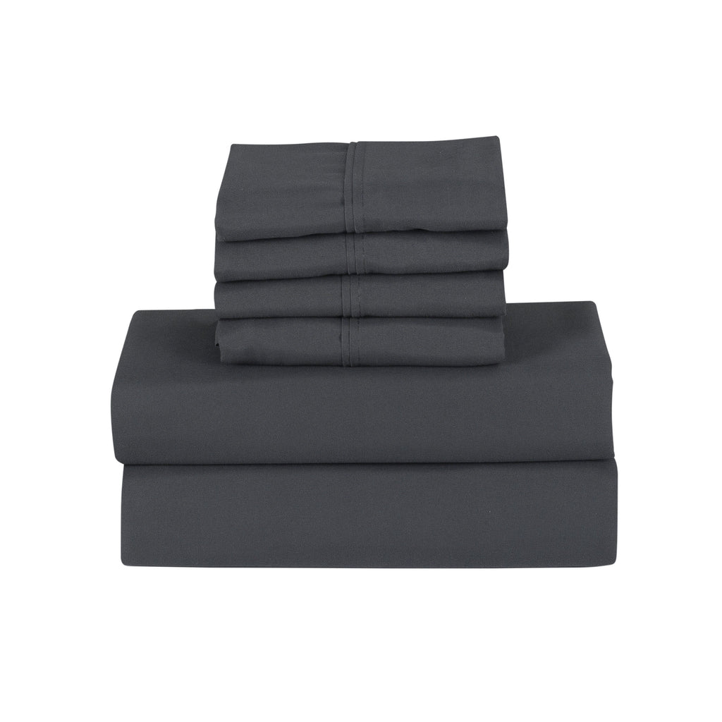 Bamboo 6 Piece 1800 Thread Count Smart Pocket Ultra Soft Luxury Sheet Set