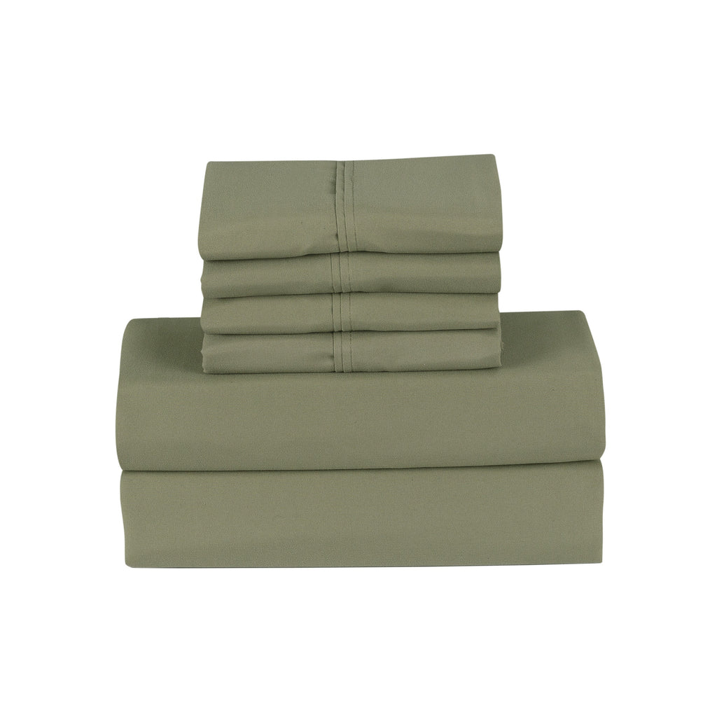 Bamboo 6 Piece 1800 Thread Count Smart Pocket Ultra Soft Luxury Sheet Set