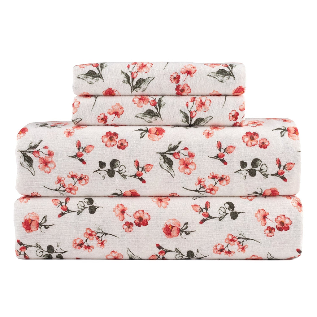 Kathy Ireland 100% Turkish Cotton Flannel Sheet Set