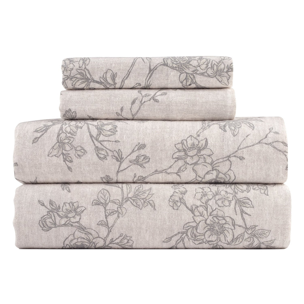 Kathy Ireland 100% Turkish Cotton Flannel Sheet Set