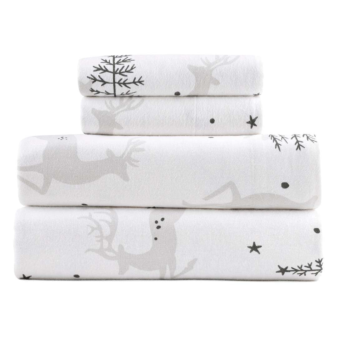 Kathy Ireland 100% Turkish Cotton Flannel Sheet Set