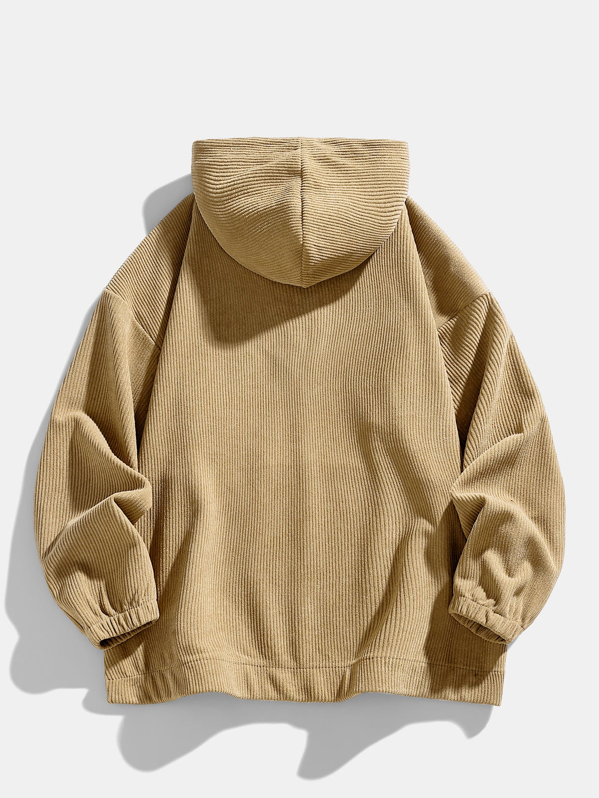 Relax Fit Corduroy Half-Zip Hooded Pullover