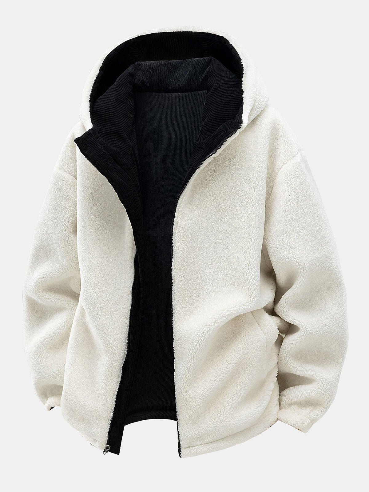 Teddy Corduroy Reversible Hooded Jacket