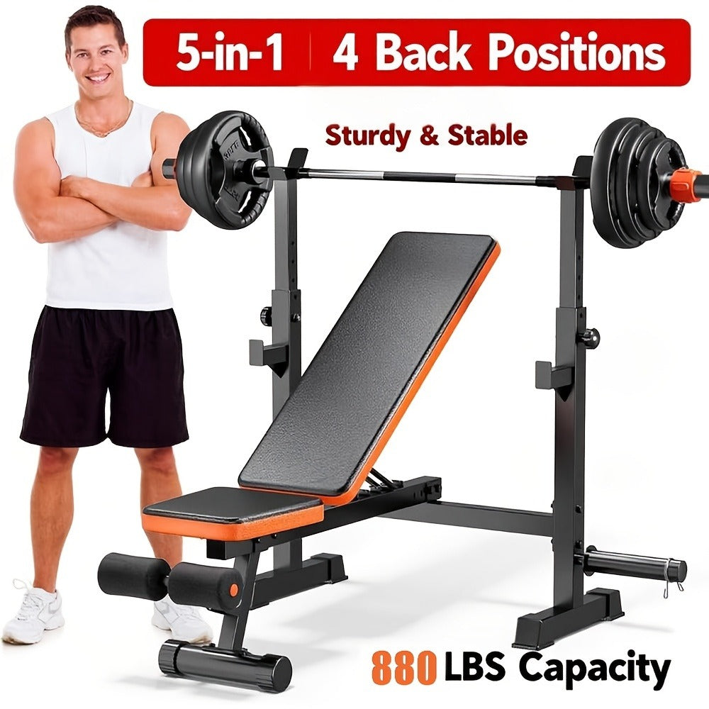 Adjustable Weight Bench in a Foldable 14-in-1 770lb Capacity Design for Full Body Strength Training at Home