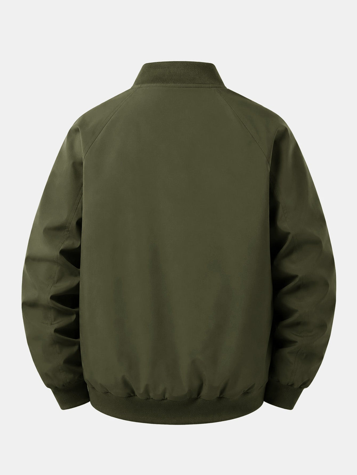 Relax Fit Smiley Face Print Zip-Up Bomber Jacket