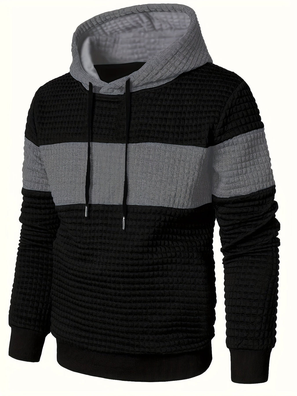 Rutherford | Textured Colour-Block Hoodie