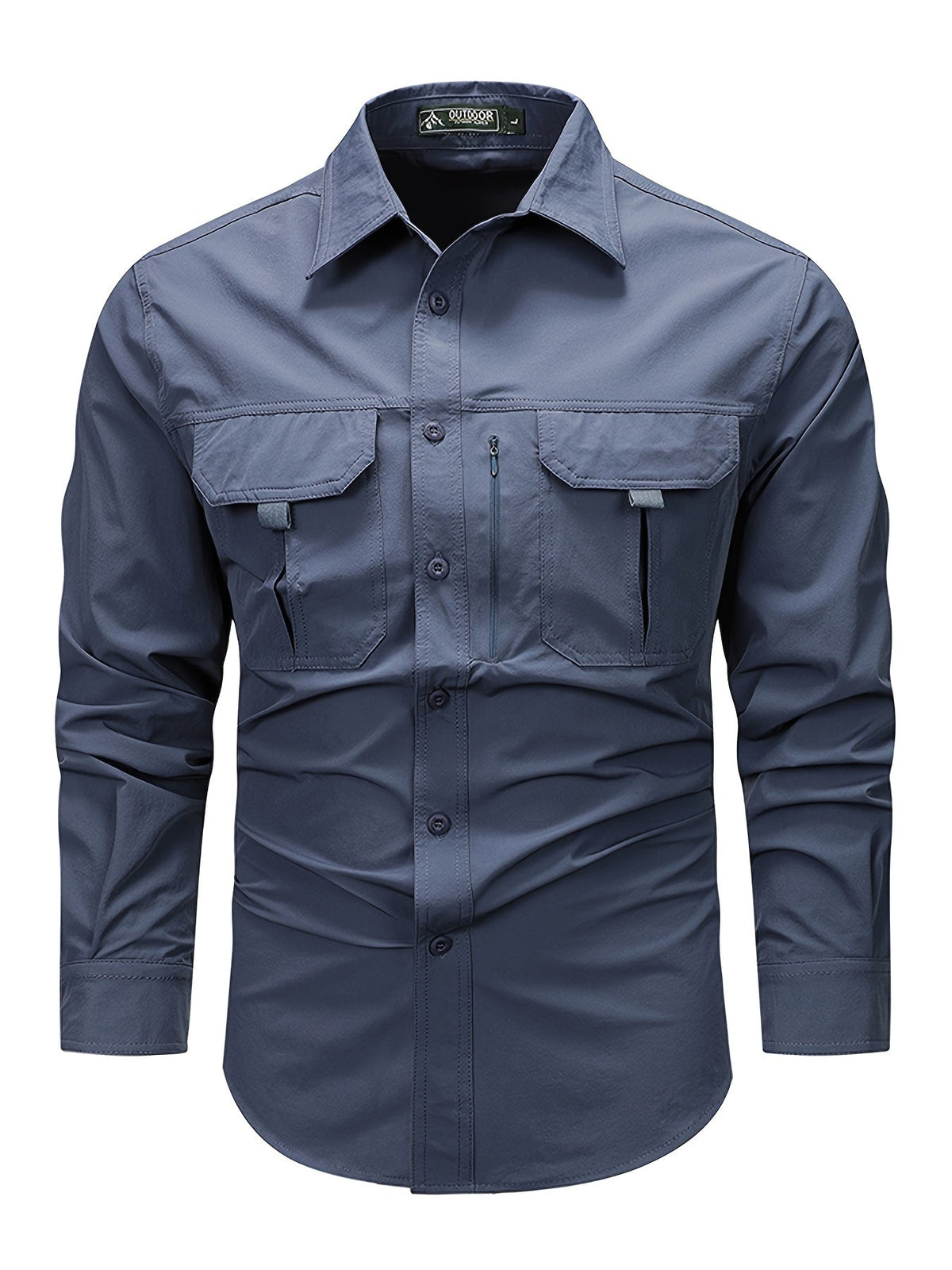 Hollis | Utility-Langarm-Cargoshirt