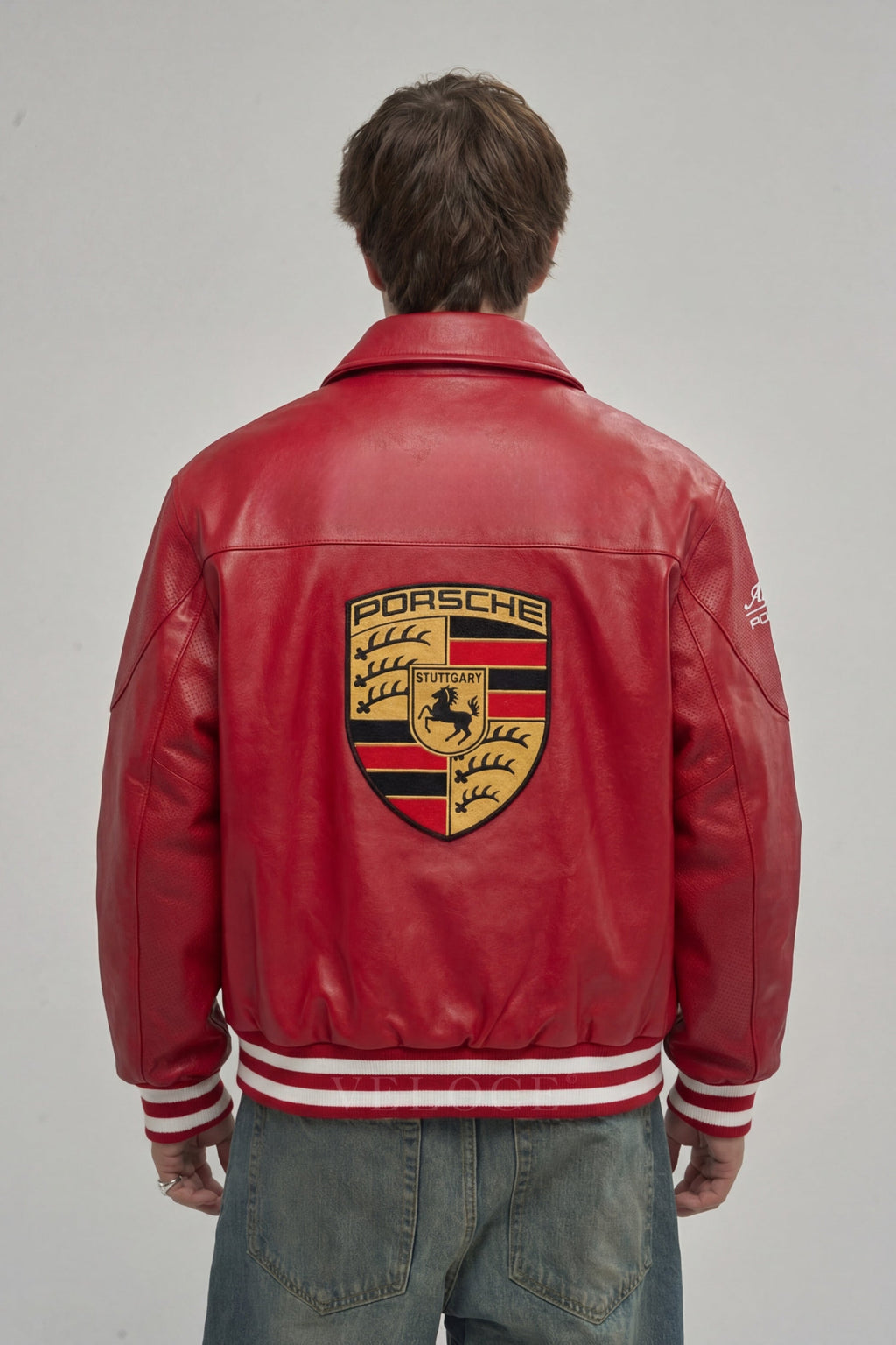 Porsche 993 Turbo Leather Jacket - Red Edition