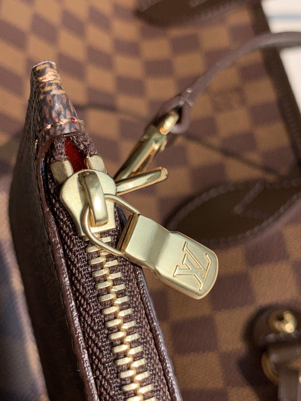 NEVERFULL MM MIT STAUBBEUTEL DAMIER EBENE CANVAS 29CM