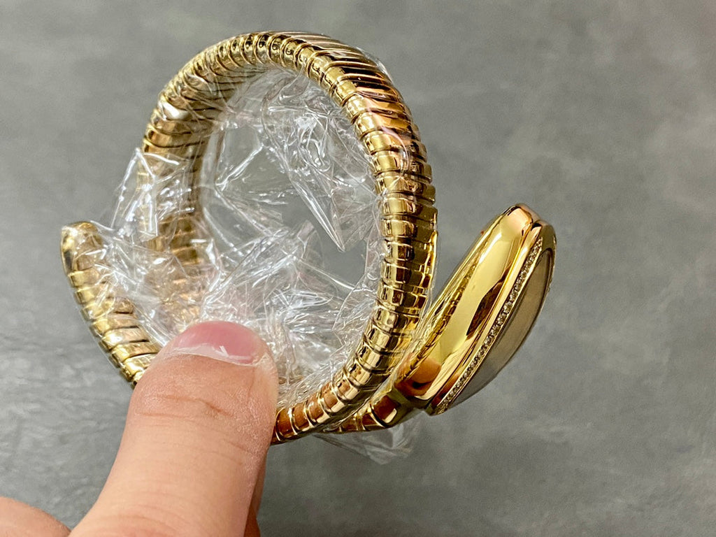 SERPENTI SPIGA GOLD DIAMOND BEZEL WHITE DIAL
