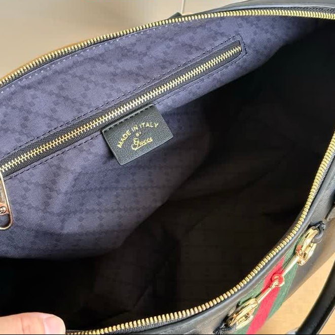Gucci 1955 Horsebit Boston Bag — GG Supreme Canvas