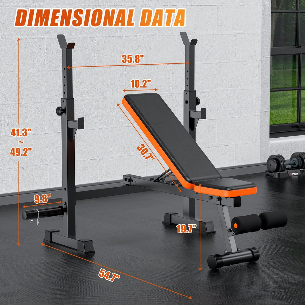 Adjustable Weight Bench in a Foldable 14-in-1 770lb Capacity Design for Full Body Strength Training at Home
