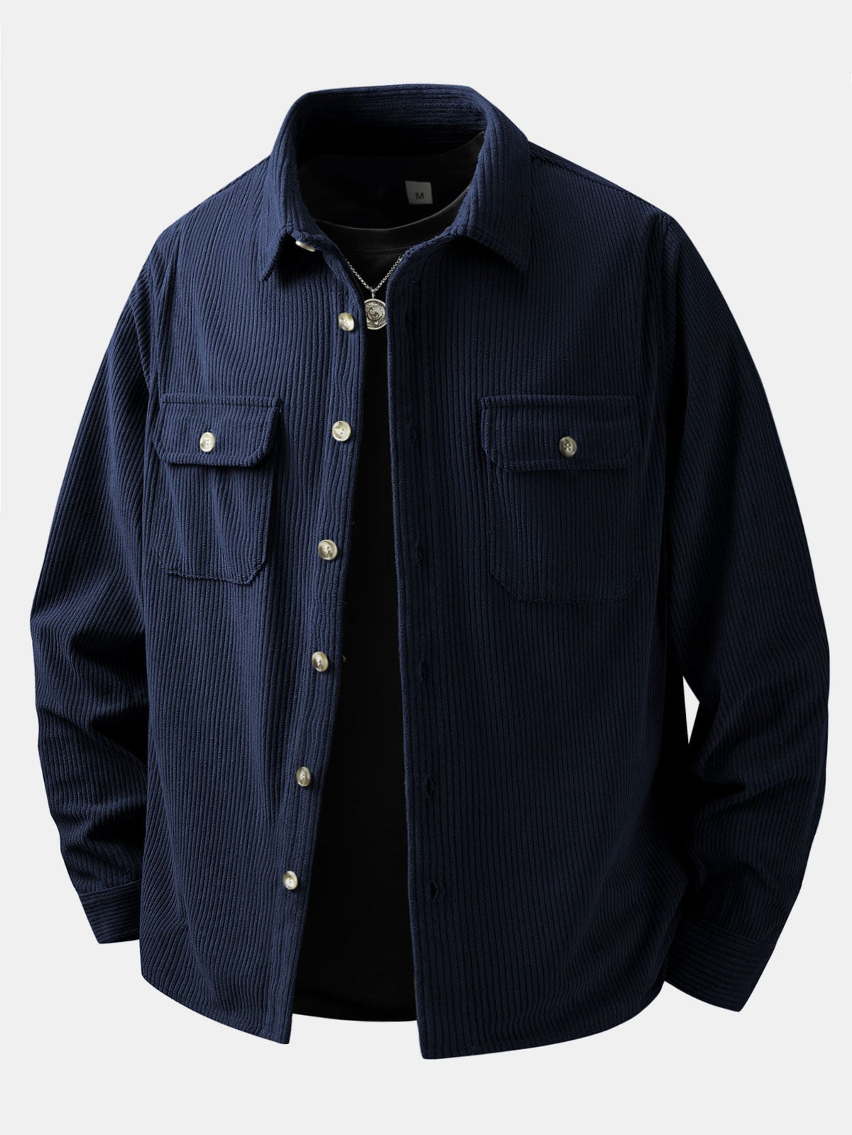 Corduroy Overshirt With Dual Chest Pockets