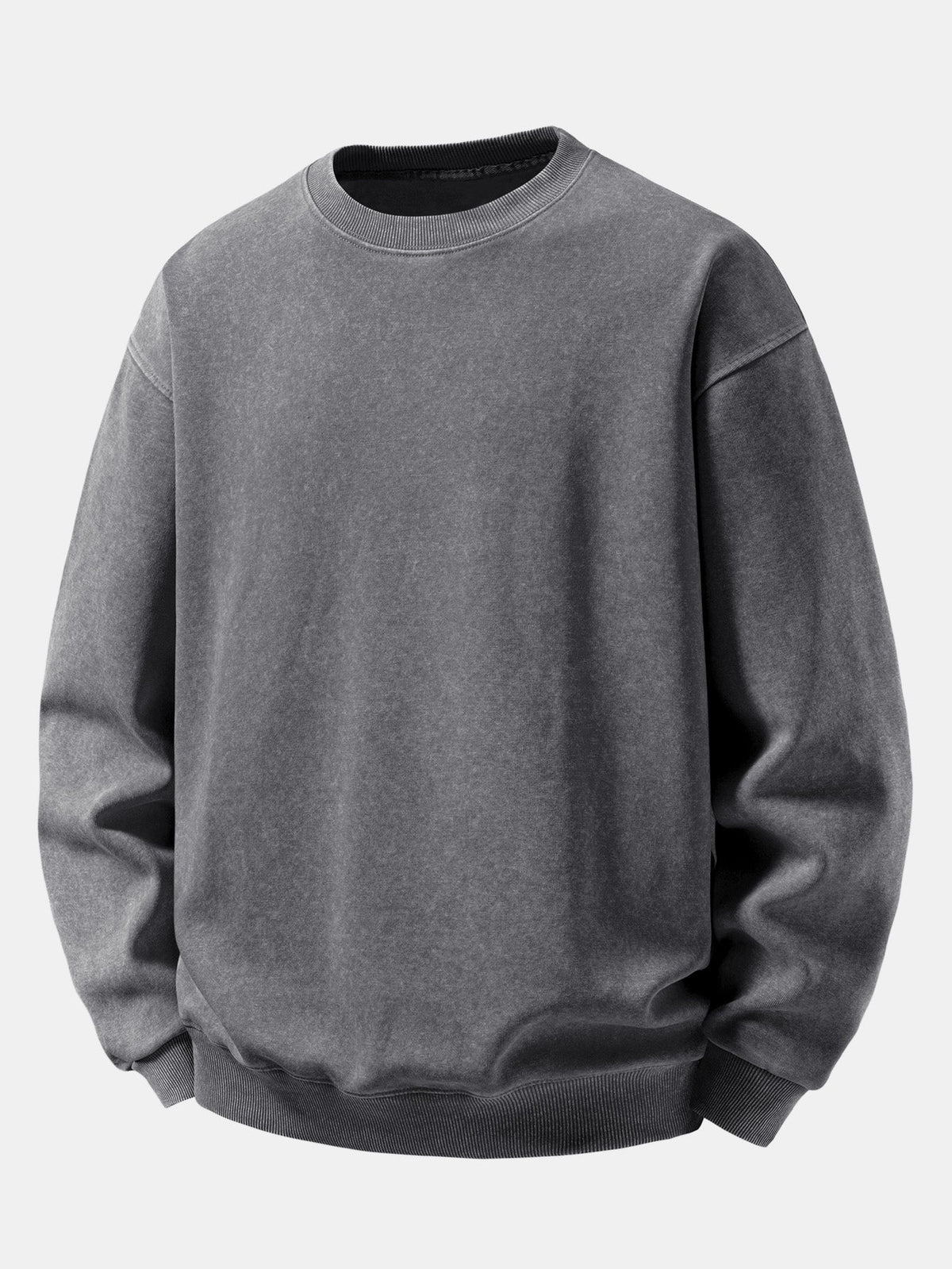 Relaxed Fit Washed Distressed Sweatshirt