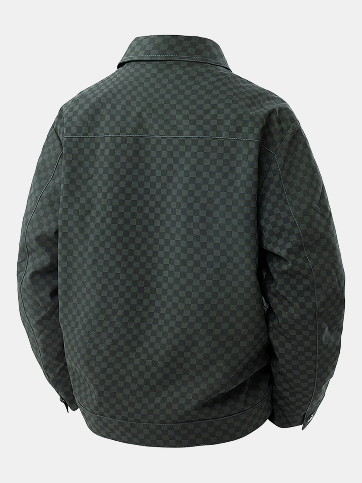 Button Up Checkerboard Jacket