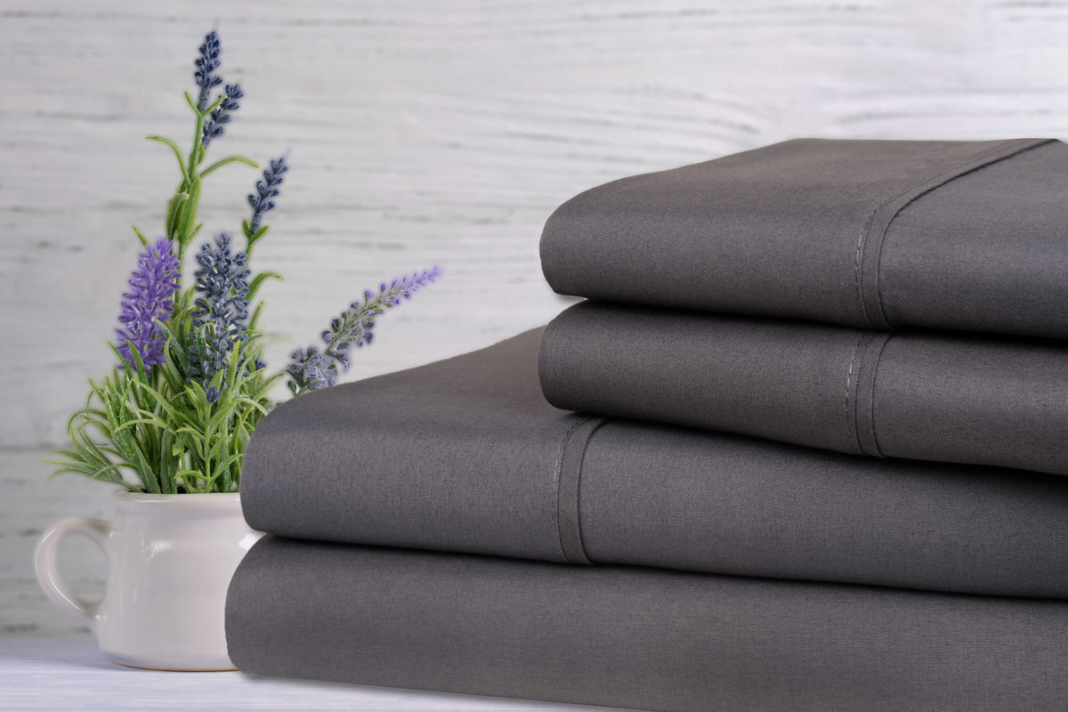 Bed Bath Fashions Bamboo Lavender Infused Scented 4-Piece Sheet Set