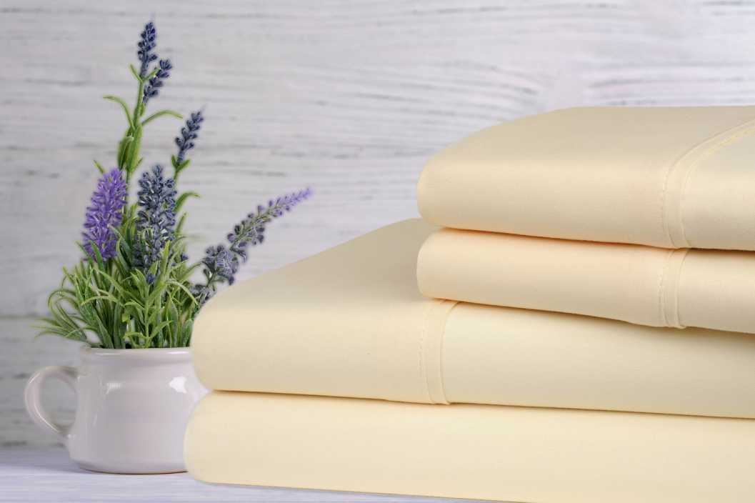 Bed Bath Fashions Bamboo Lavender Infused Scented 4-Piece Sheet Set