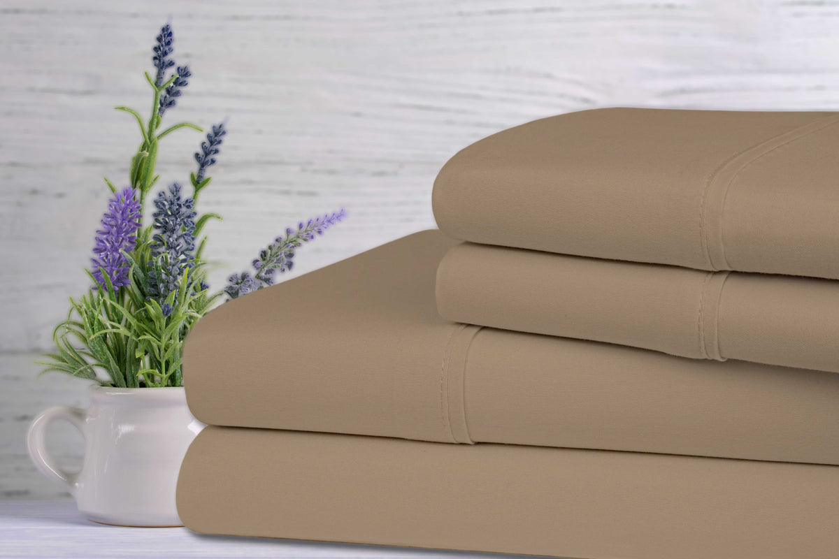 Bed Bath Fashions Bamboo Lavender Infused Scented 4-Piece Sheet Set