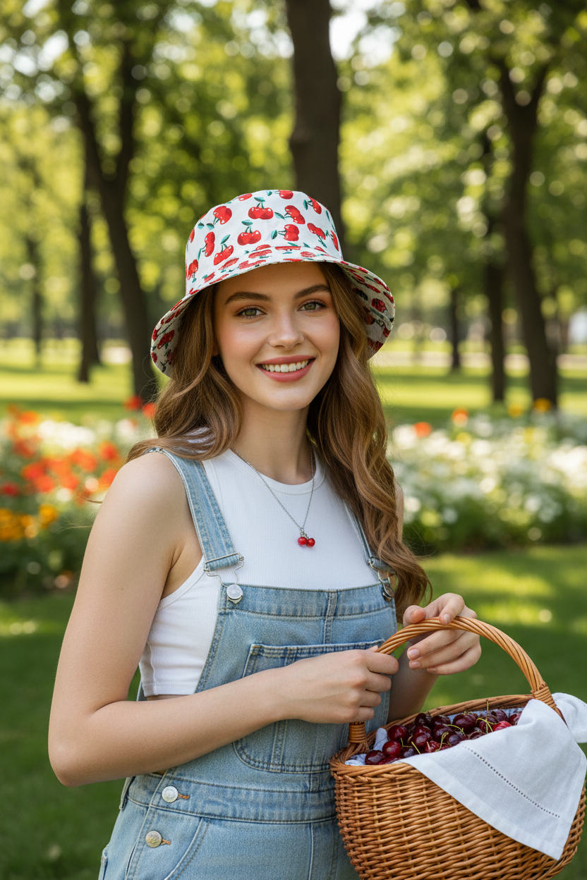 Thomas Double-Sided Polyester Bucket Hat – Animal & Stripe Prints, Unisex