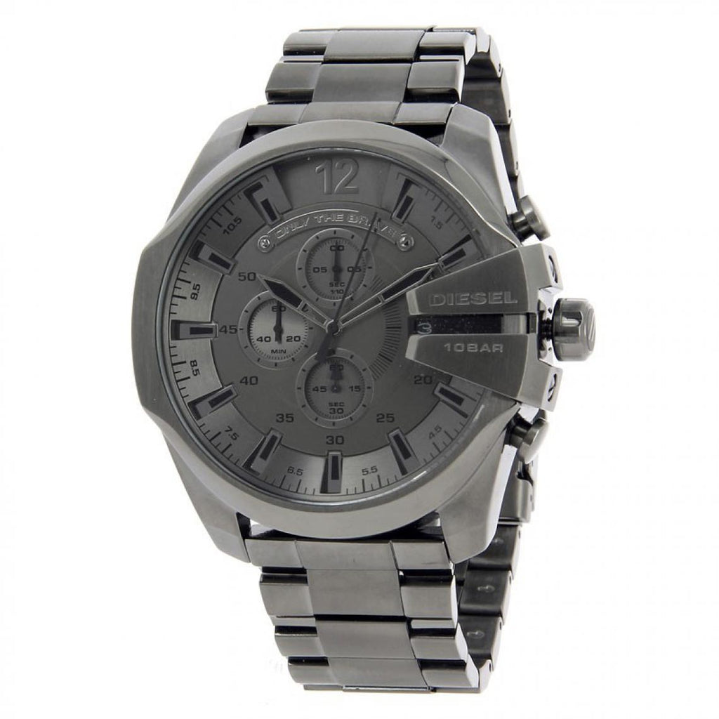 Diesel DZ4282 Mega Chief Chronograph Herrenuhr – Graues Zifferblatt & graues Edelstahlarmband
