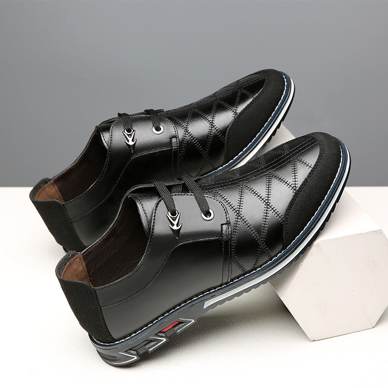 Men's Casual Soft Sole Slip-On Leather Shoes – Korean British Style