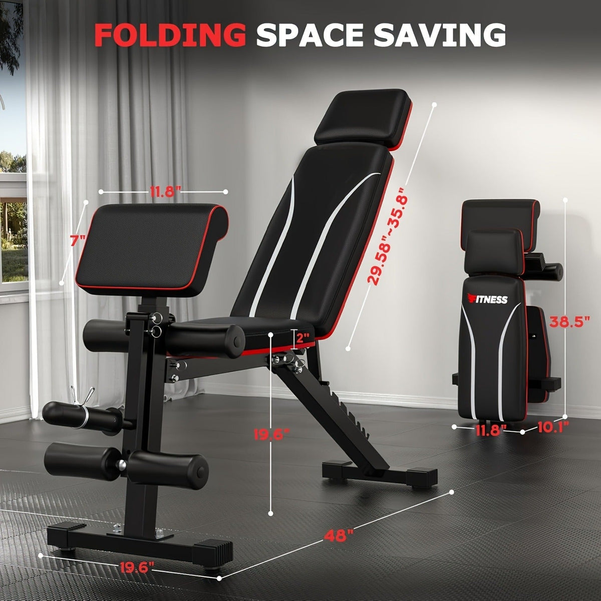 Adjustable Weight Bench in a Foldable 14-in-1 770lb Capacity Design for Full Body Strength Training at Home