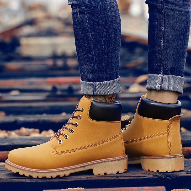 High Top Martin Boots for Men with Casual Workwear Style and Durability