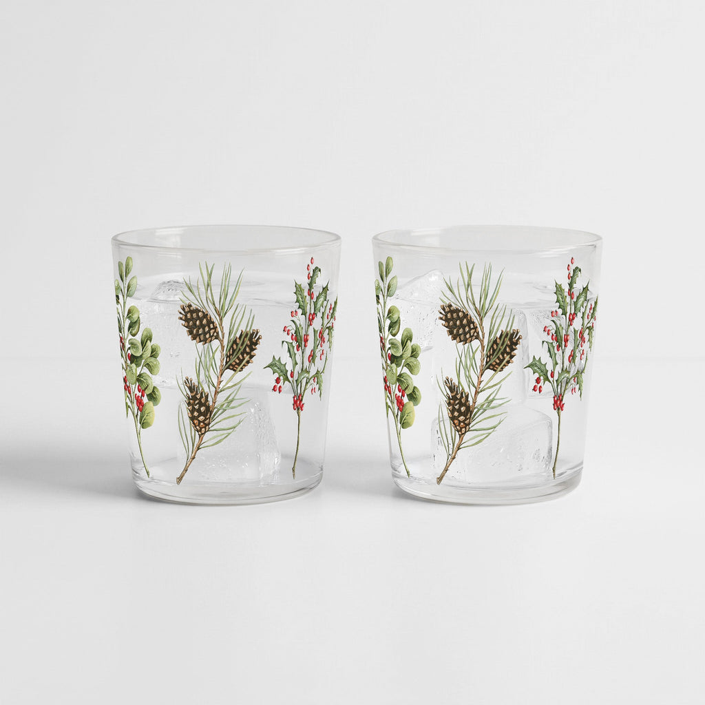 Winter Botanicals - Peppermint 9.6oz Soy Wax Candle 2 Piece Set