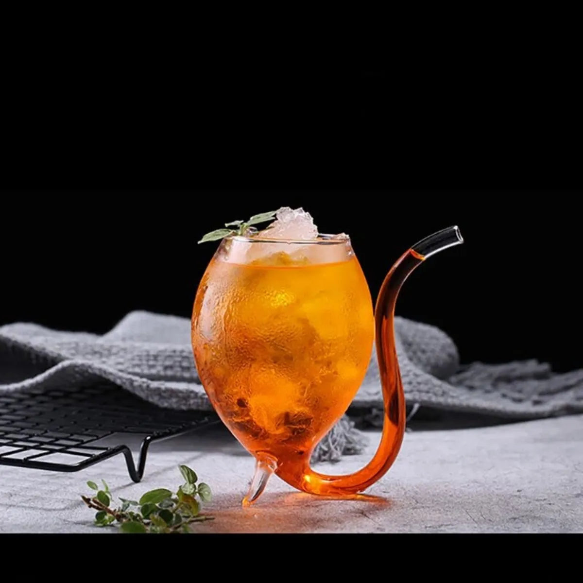 Unique Snake Shape Glass Cocktail Cup