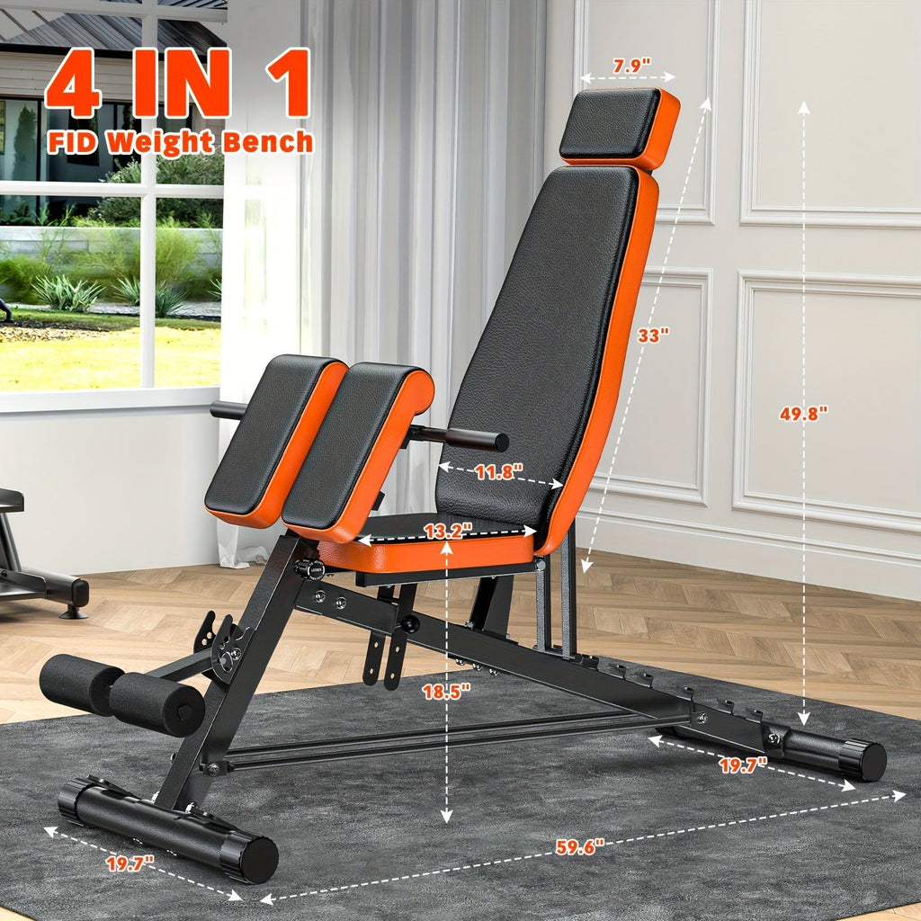 Adjustable Weight Bench in a Foldable 14-in-1 770lb Capacity Design for Full Body Strength Training at Home