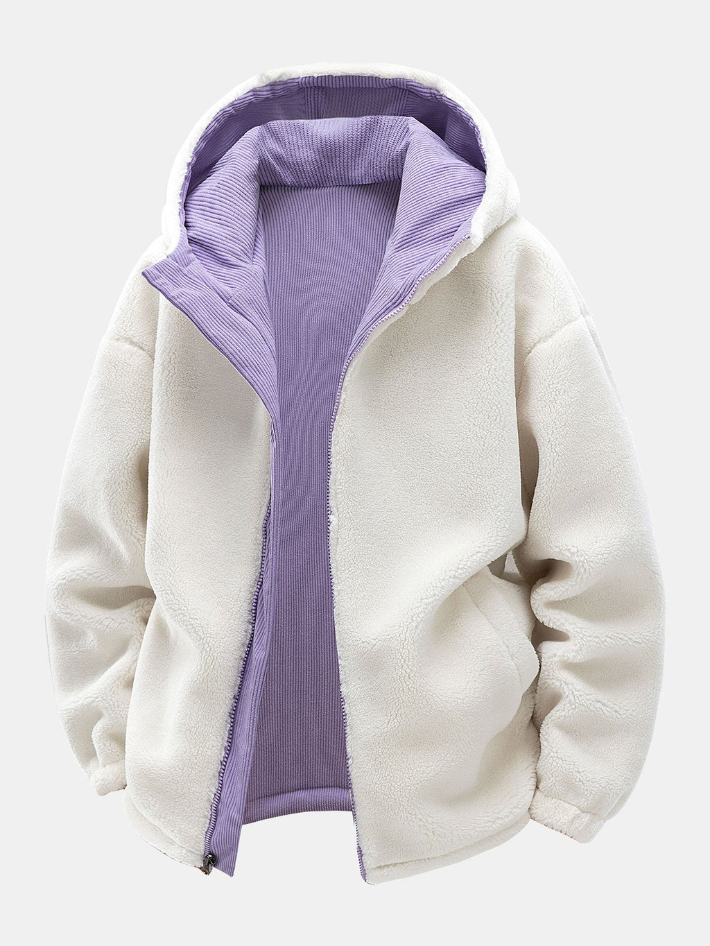 Teddy Corduroy Reversible Hooded Jacket