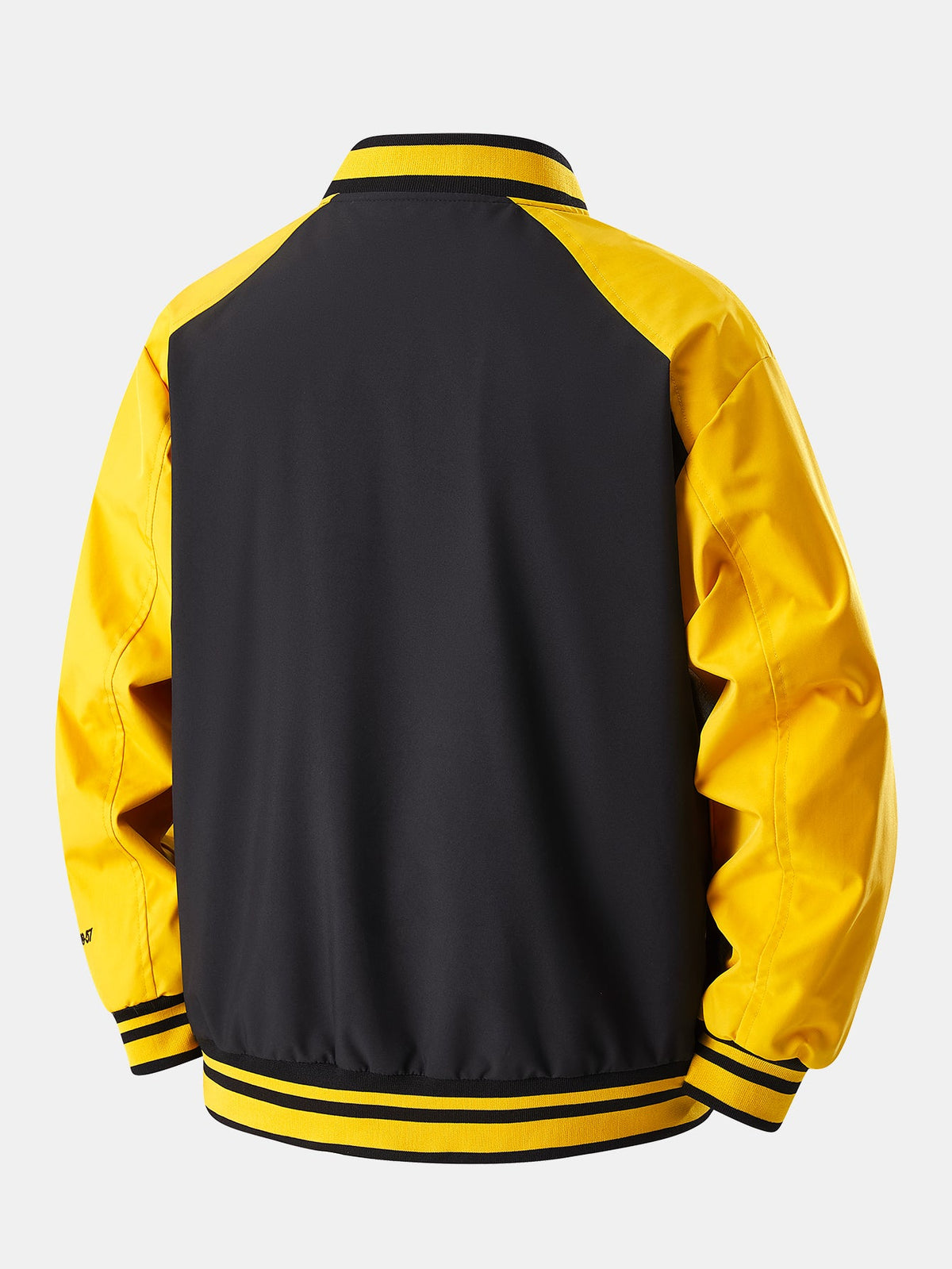 Relax Fit Contrast Embroidery Baseball Jacket