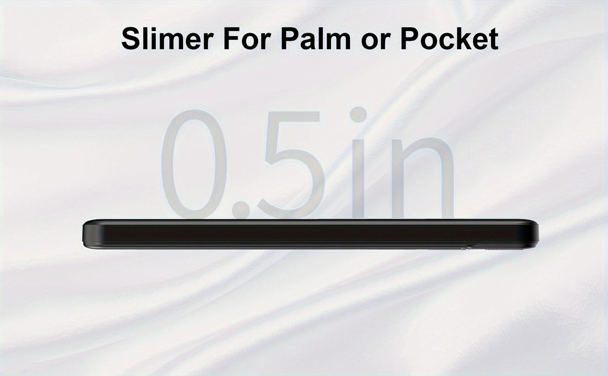 Power Bank 10000mAh Slim with 22.5W PD, 20W USB-C Input/Output and Dual USB-A Ports in Black or White