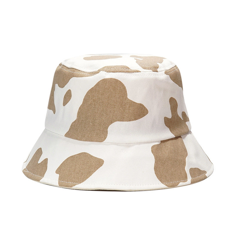 Weatherford Damen-Bucket-Hat aus Baumwolle mit Kuhmuster – Japanischer Stil, ganzjährig tragbar