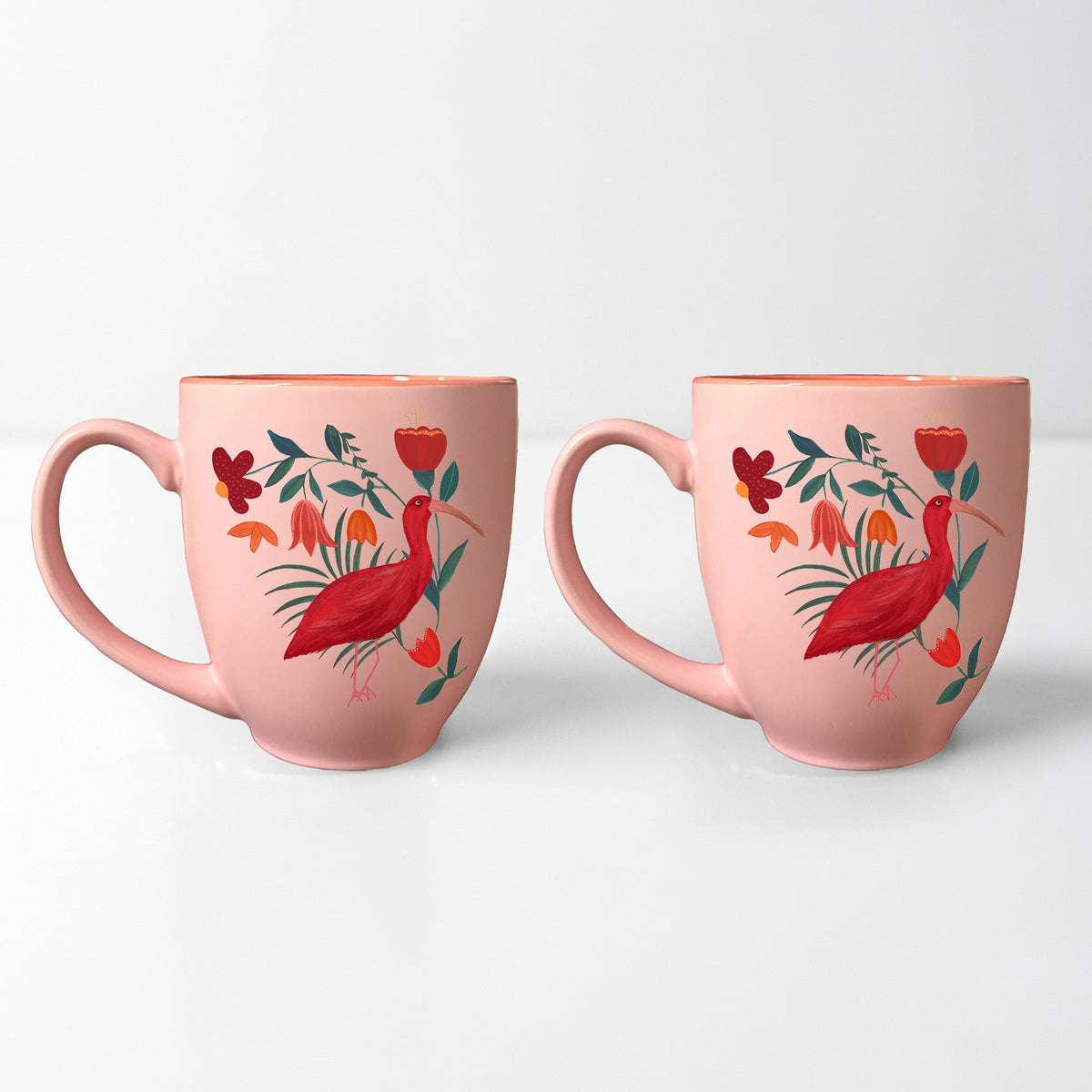 Tropical Bird - 2 Piece Ceramic Mug Set