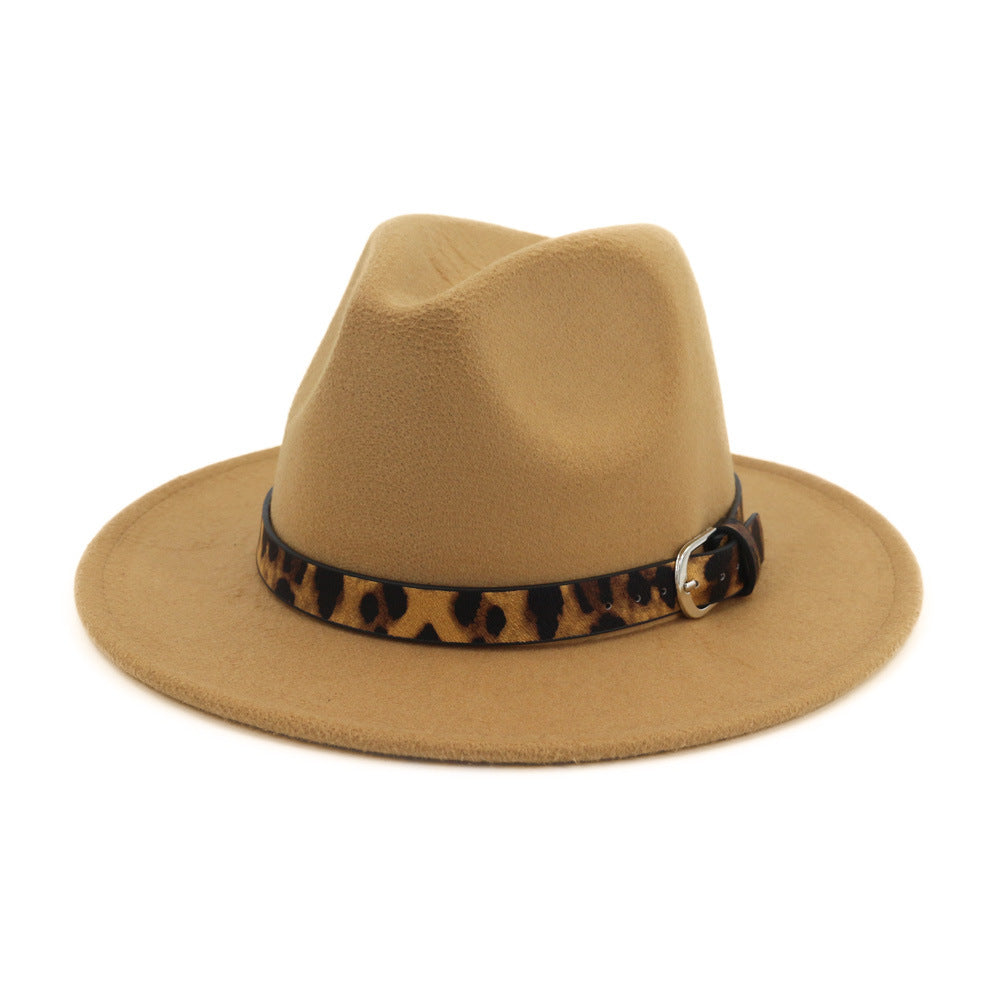 Calloway Filzhut mit Animal-Print-Band & Metallschnalle