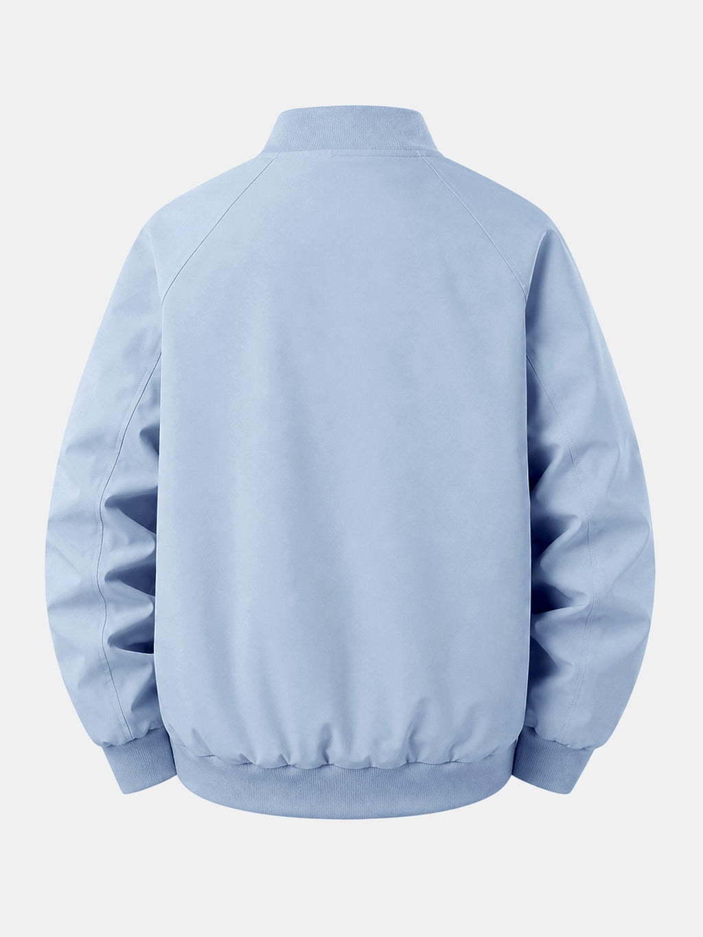 Relax Fit Letter J Print Zip-Up Bomber Jacket
