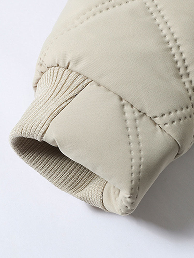 Faux Fur Lined Hooded Quilted Jacket