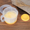 Mixing Bowl with Lid 2.5L Large Salad Bowl with Measuring Cup and Scale Splash Proof Durable for Home Cooking, Dining and Outdoor Meals