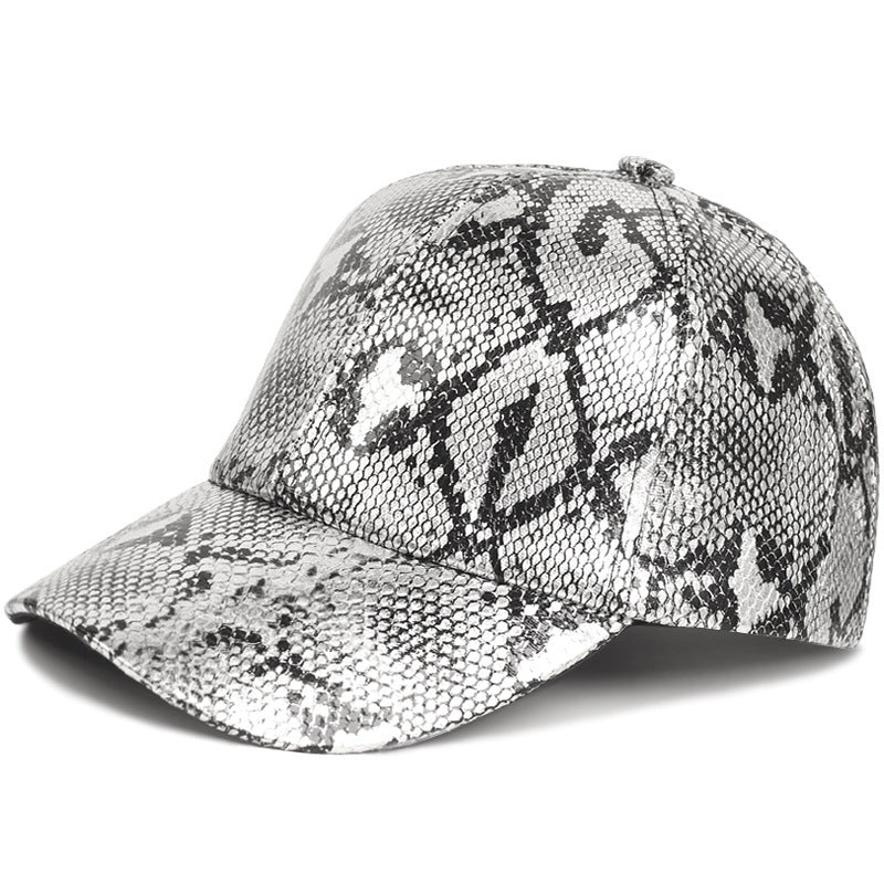 Warren Baseballkappe aus Kunstleder mit Animal-Print und UV-Schutz