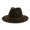 Cleveland Animal Print Felt Wool Fedora Hat with Band