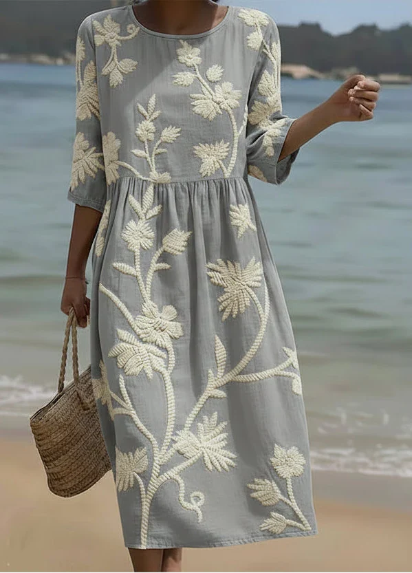 Ashley | Midikleid mit Wickeloptik und Blumenmuster