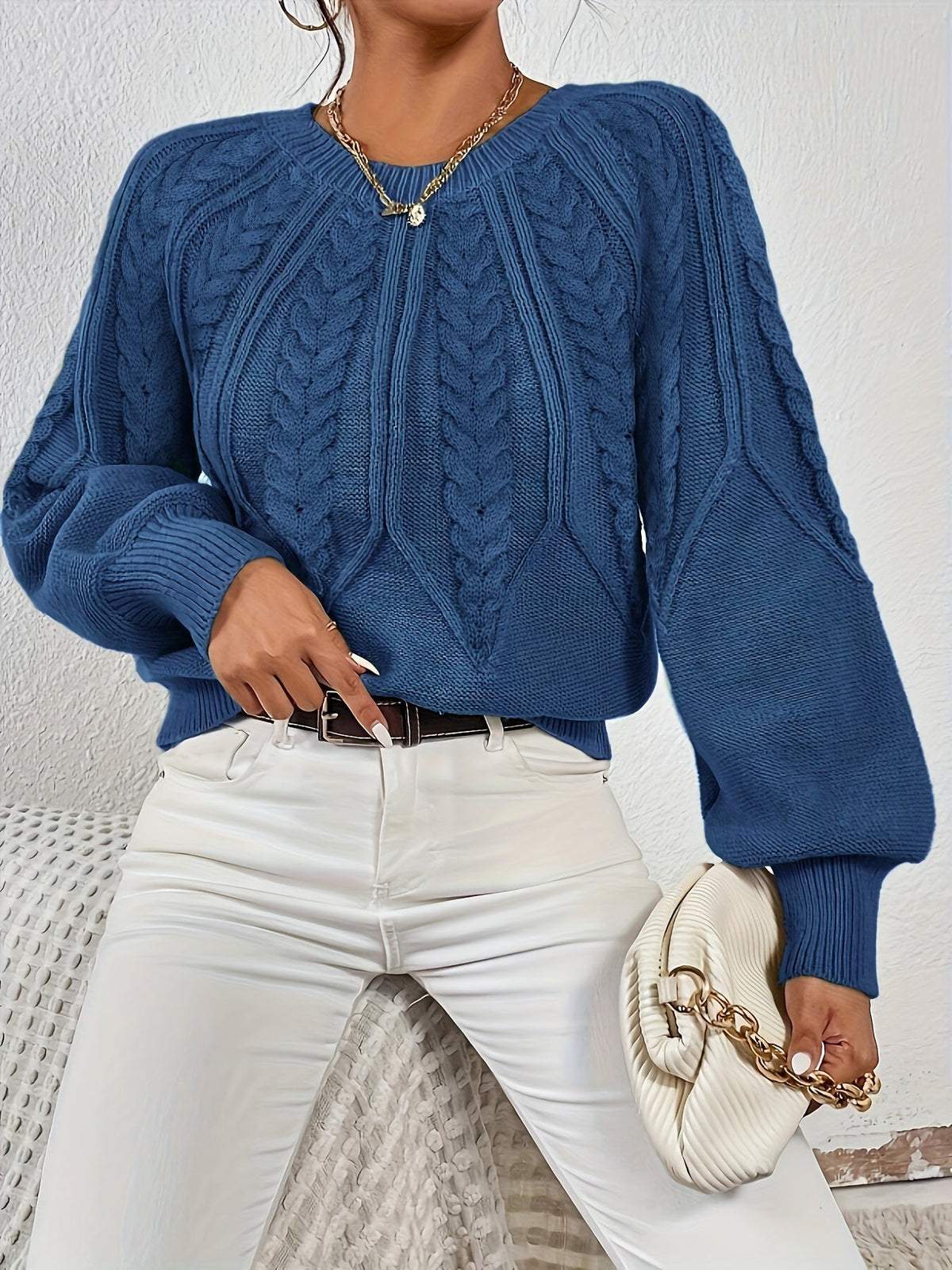 Ophelia | Entspannter Zopfmuster-Pullover