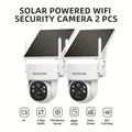 Solar PTZ Security Camera Outdoor 4K Wireless – 360° Pan Tilt Zoom, PIR Motion Detection Alarm, Full Color Night Vision, Two-Way Audio, SD & Cloud Storage, Easy Install WiFi Camera